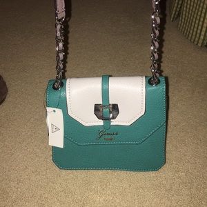 Guess Teal cross body purse